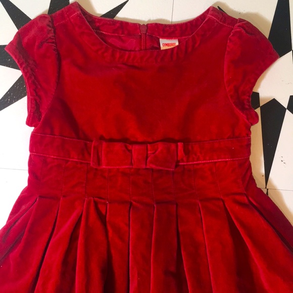 gymboree red velvet dress